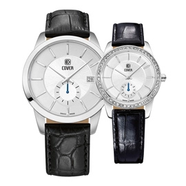 خرید ساعت مچی ست زنانه مردانه کاور مدل COVER-CO173.06-CO174.06 با بهترین قیمت