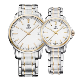 خرید ساعت مچی ست زنانه مردانه کاور مدل COVER-CO34.05-CO35.04 با بهترین قیمت