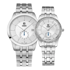 خرید ساعت مچی ست زنانه مردانه کاور مدل COVER-CO173.02-CO174.02 با بهترین قیمت
