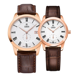 خرید ساعت مچی ست زنانه مردانه کاور مدل COVER-CO194.11-CO195.12 با بهترین قیمت