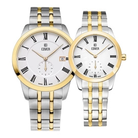 خرید ساعت مچی ست زنانه مردانه کاور مدل COVER-CO194.07-CO195.08 با بهترین قیمت