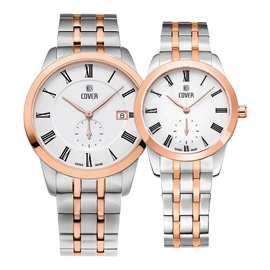 خرید ساعت مچی ست زنانه مردانه کاور مدل COVER-CO194.08-CO195.09 با بهترین قیمت