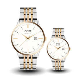 خرید ساعت مچی ست زنانه مردانه کرست مدل Crest 6025G-1 با بهترین قیمت