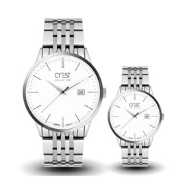 خرید ساعت مچی ست زنانه مردانه کرست مدل Crest 6025G-2 با بهترین قیمت