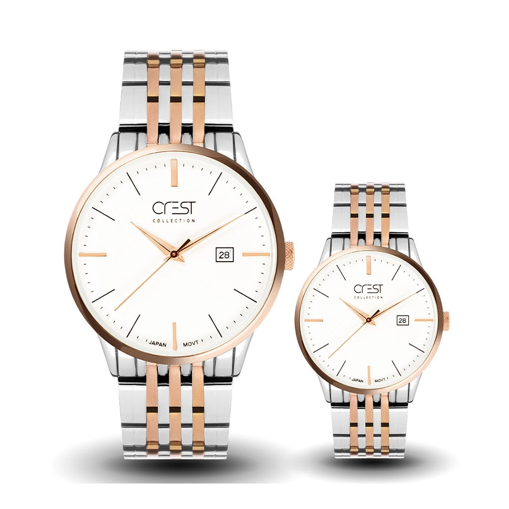ساعت مچی ست زنانه مردانه کرست Crest 6025G-3