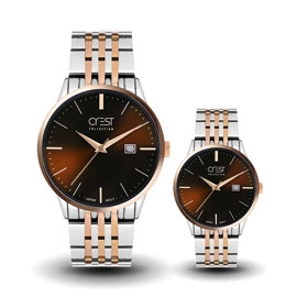 خرید ساعت مچی ست زنانه مردانه کرست مدل Crest 6025G-5 با بهترین قیمت