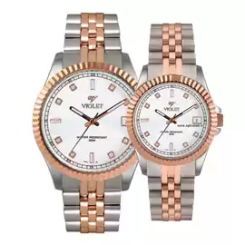 خرید ساعت مچی ست زنانه مردانه ویولت مدل violet-0299g-l-3-3-1 با بهترین قیمت