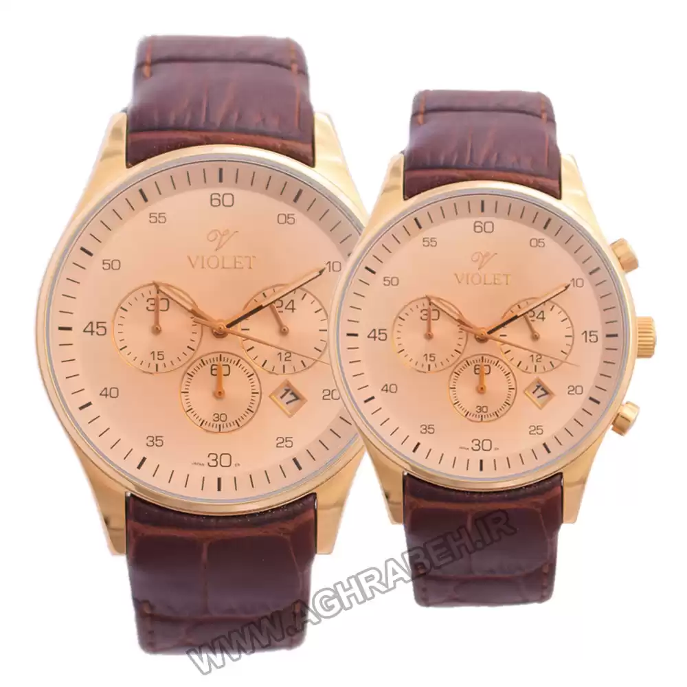 ساعت مچی ست زنانه مردانه ویولت s18 violet-0227g-l-4-8-11