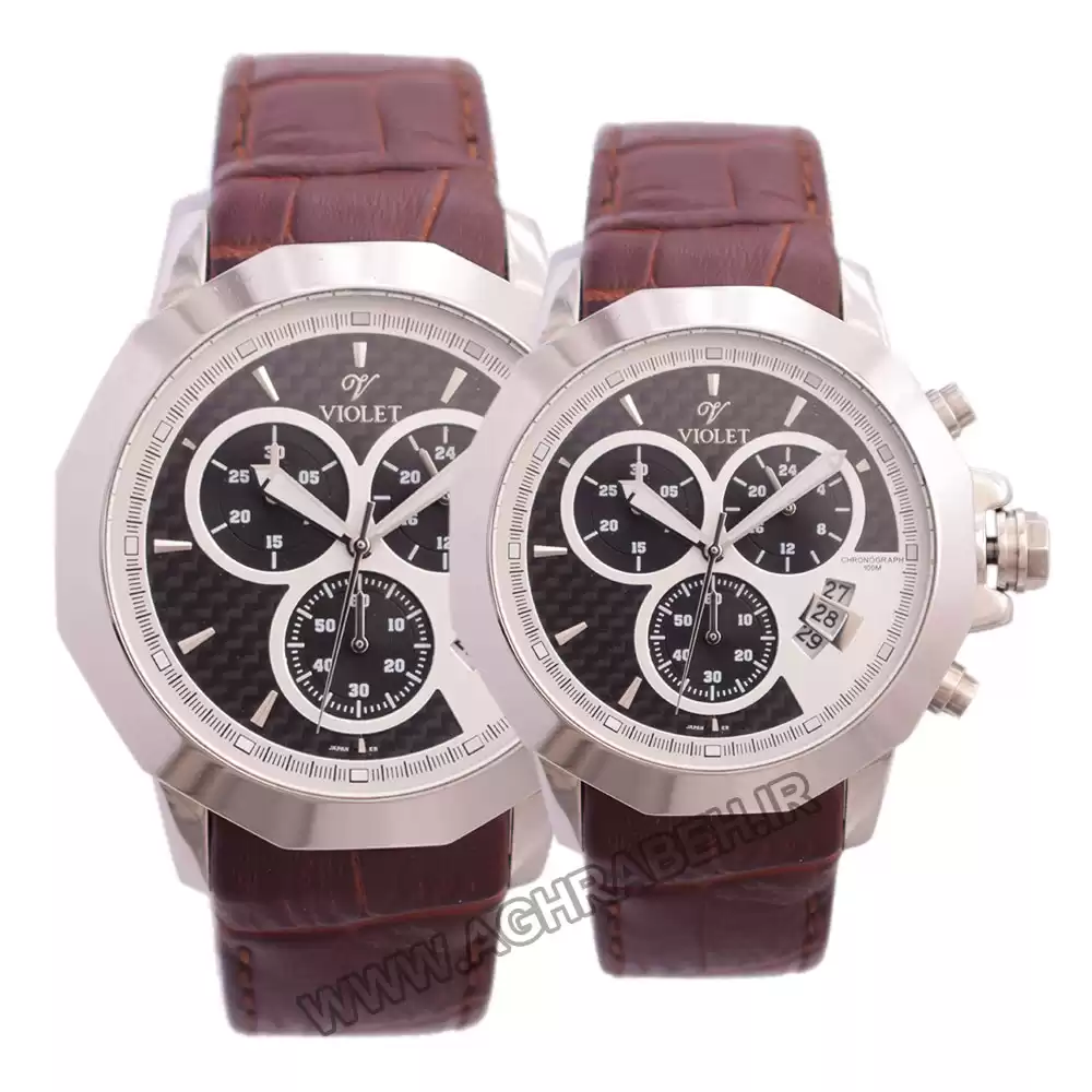 ساعت مچی ست زنانه مردانه ویولت s21 violet-0172g-l-1-8-6