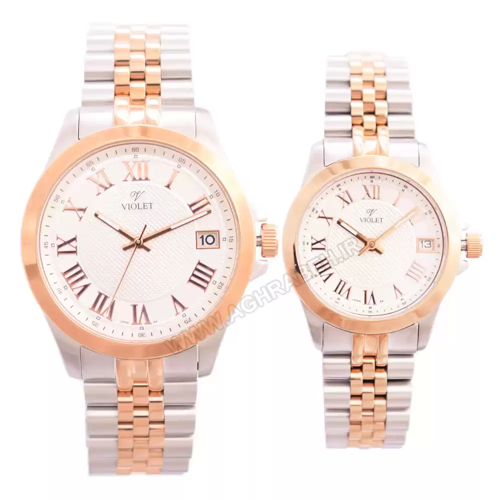 ساعت مچی ست زنانه مردانه ویولت violet-0295g-l-3-3-1