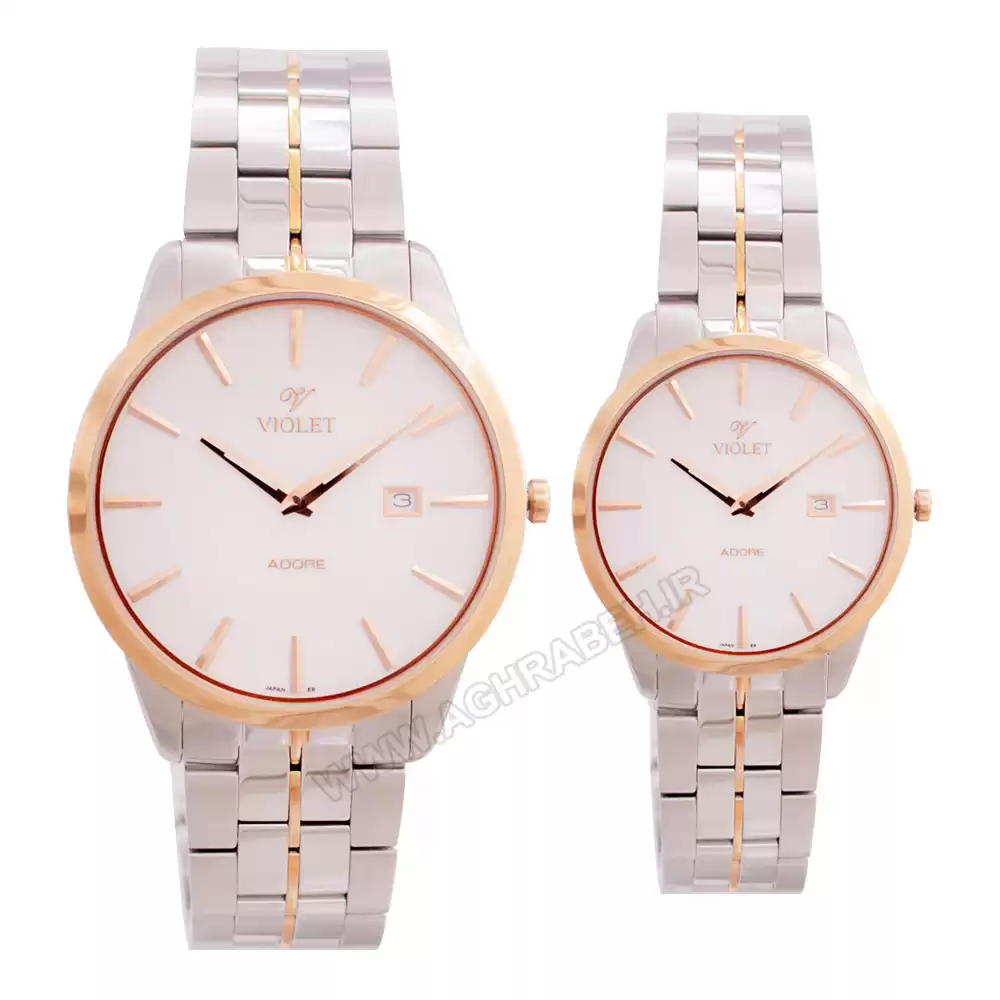 ساعت مچی ست زنانه مردانه ویولت violet-0421g-l-3-3-1