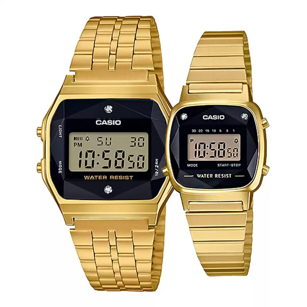 ساعت مچی ست زنانه و مردانه کاسیو casio A159WGED-1D-LA670WGAD-1D