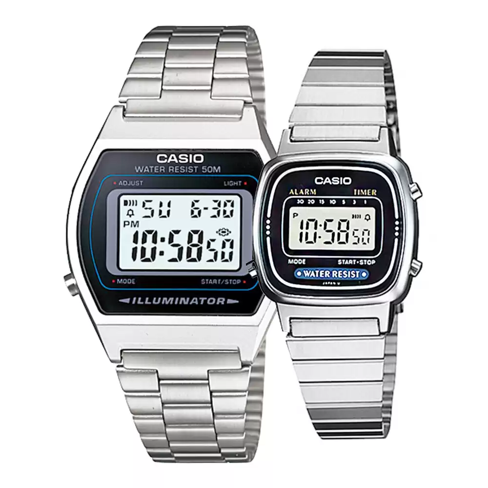 ساعت مچی ست زنانه و مردانه کاسیو casio B640WD-1A-LA670WD-1D