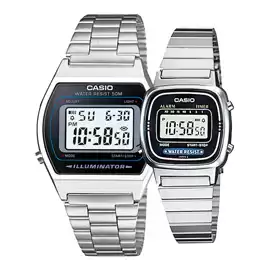 خرید ساعت مچی ست زنانه و مردانه کاسیو مدل casio B640WD-1A-LA670WD-1D با بهترین قیمت