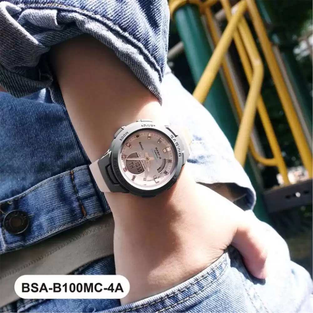 ساعت مچی هوشمند زنانه بی‌بی‌جی Baby-G BSA-B100MC-4A