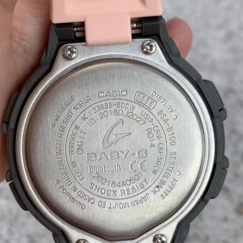 ساعت مچی هوشمند زنانه بی‌بی‌جی Baby-G BSA-B100MC-4A