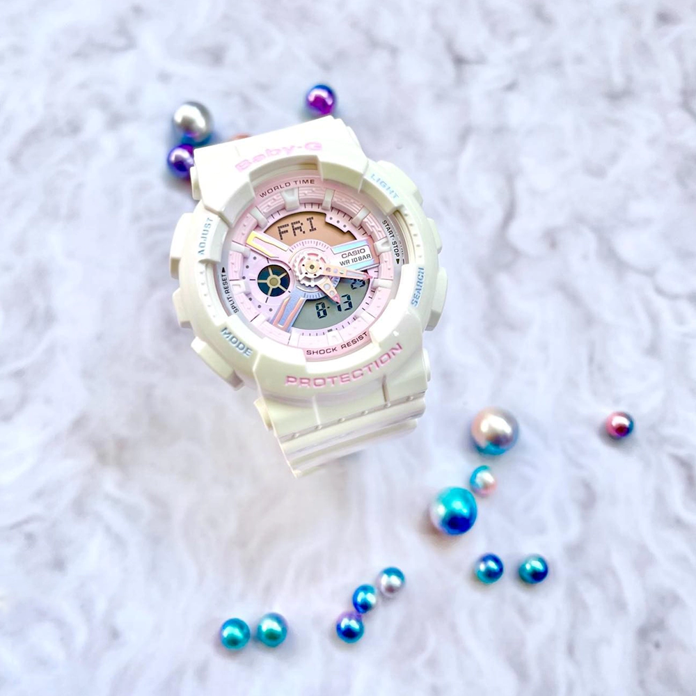 ساعت مچی زنانه بی‌بی‌جی baby-g BA-110PL-7A1