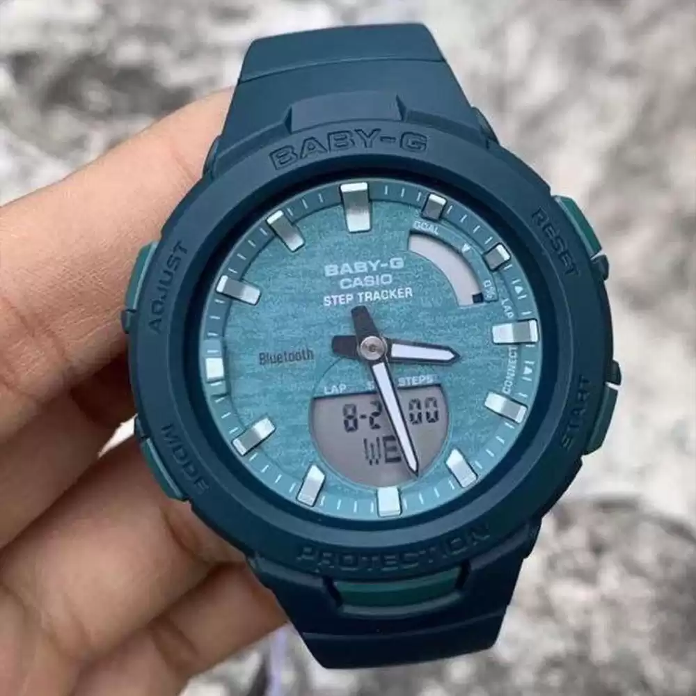 ساعت مچی زنانه هوشمند بی بی جی BABY-G BSA-B100AC-3A