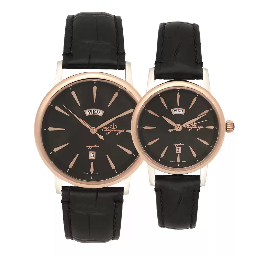 ساعت مچی ست زنانه مردانه الگنگس 8040-709-8041-709