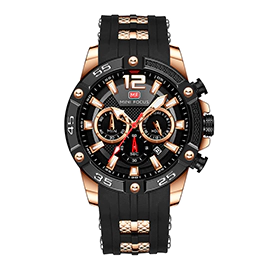 خرید ساعت مچی مردانه مینی فوکوس مدل mini focus MF0349GG-03 با بهترین قیمت