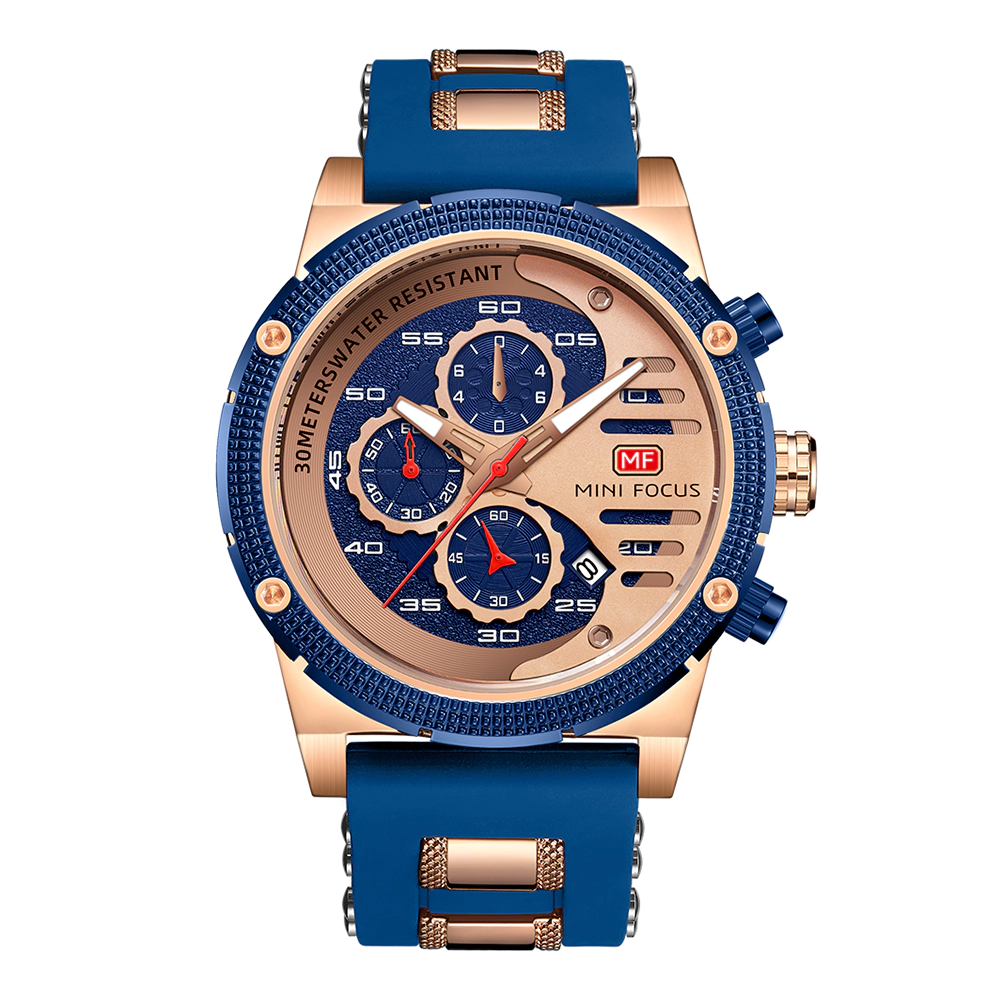 خرید ساعت مچی مردانه مینی فوکوس مدل mini focus MF0246GG-01 با بهترین قیمت