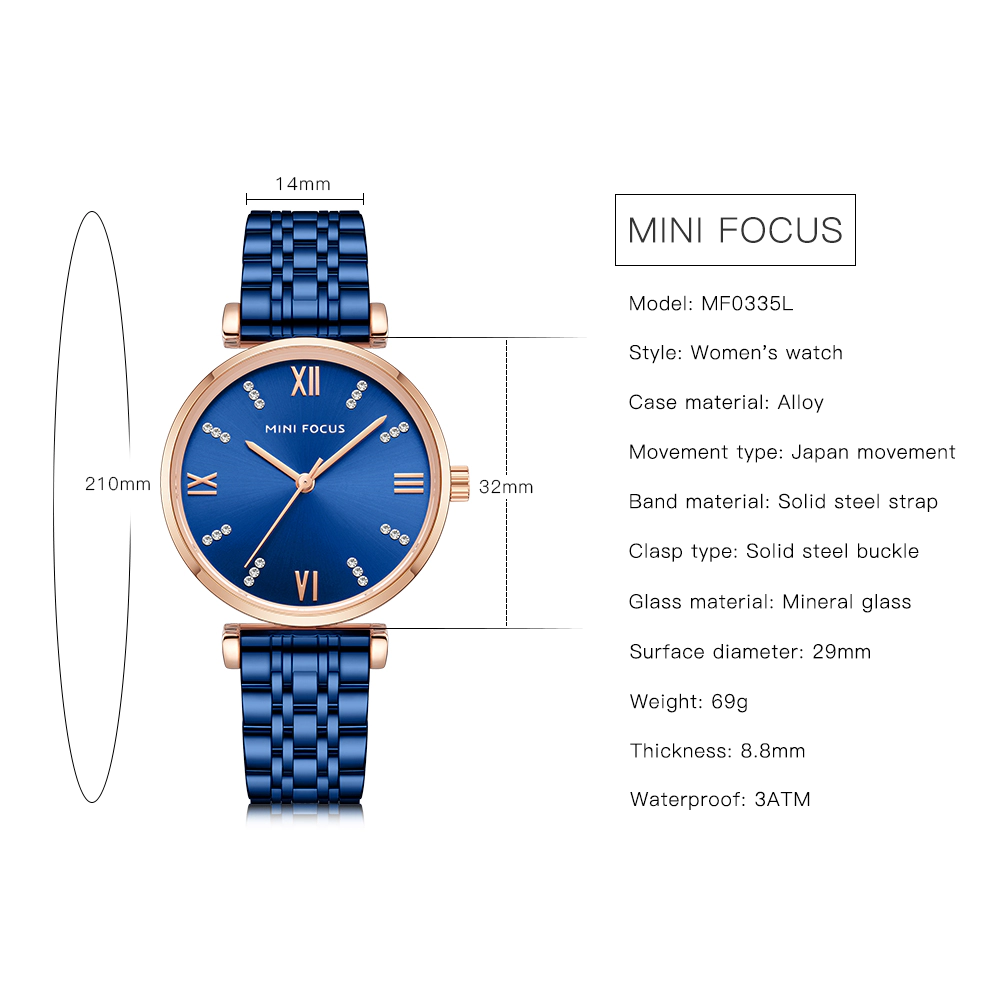 ساعت مچی زنانه مینی فوکوس mini focus MF0335LM-04